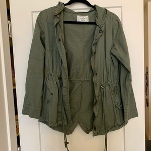 Dark green zip up jacket